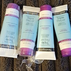 4 Neutrogena Triple Repair Fortifying Conditioner - Blue and Red